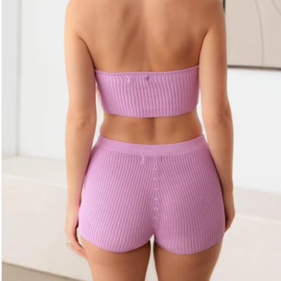 Crop Tube Top & Shorts Knit Set - Picture 11 of 12